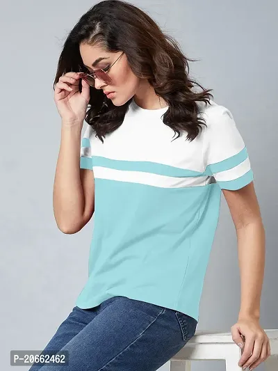 Elegant Blue Cotton Blend  Top For Women-thumb0