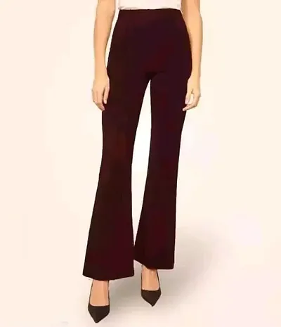 Solid Flared Trouser