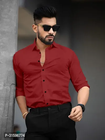 cotton shirt maroon-thumb0