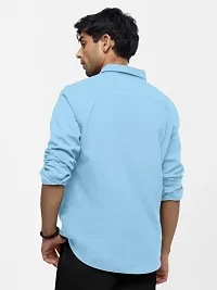 cotton shirt Light blue-thumb1