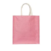 Dasvilla Lunch Box Jute Bag with Zip & Bottle Holder | Tiffin Bags for Office Men & Women | for Outing & Travelling (Pink)-thumb4