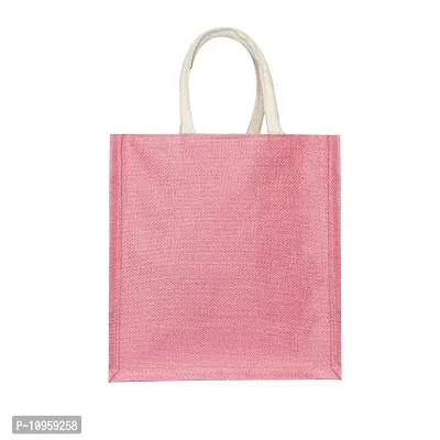 Dasvilla Lunch Box Jute Bag with Zip & Bottle Holder | Tiffin Bags for Office Men & Women | for Outing & Travelling (Pink)-thumb5