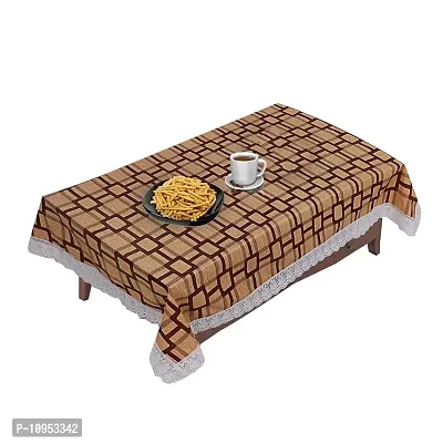 Dasvilla PVC Center Table Cover (40X60 inches,Light Brown) Rectangular Center Table Cover (Brown Box)