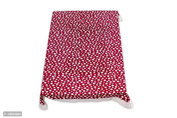 Dasvilla PVC 4 Seater Dining Table Cover Rectangle Dinning Table Cover (4 Seater ( 45 X 70 inches ), Red Polka)-thumb3