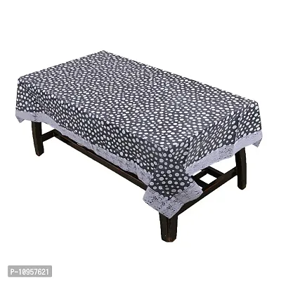 Dasvilla Polka Design 4 Seater PVC Center Table Cover- Black Brown, Size-40x60 inch/4 Seater Rectangular Table Cover-thumb2