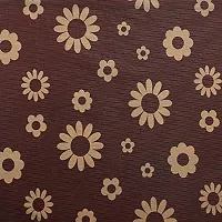 Dasvilla PVC Printed Center Table Cover with Golden Lace,Size- 40x60 inches,Brown,Rectangular Center Table Cover-thumb2