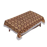 Dasvilla PVC Center Table Cover (40X60 inches,Light Brown) Rectangular Center Table Cover (Brown Box)-thumb3