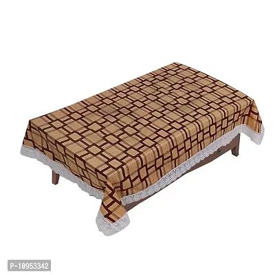 Dasvilla PVC Center Table Cover (40X60 inches,Light Brown) Rectangular Center Table Cover (Brown Box)-thumb4