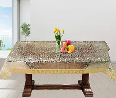 Dasvilla Transparent 3D Design 4 Seater Rectangular Center Table Cover (40x60 inch, Golden,Polyvinyl Chloride, Pack of 1)-thumb1