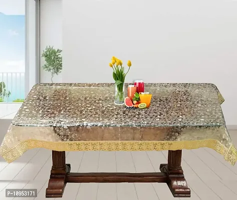 Dasvilla Transparent 3D Design 4 Seater Rectangular Center Table Cover (40x60 inch, Golden,Polyvinyl Chloride, Pack of 1)-thumb2