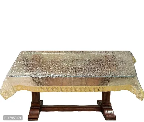 Dasvilla Transparent 3D Design 4 Seater Rectangular Center Table Cover (40x60 inch, Golden,Polyvinyl Chloride, Pack of 1)-thumb3