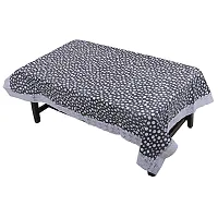 Dasvilla Polka Design 4 Seater PVC Center Table Cover- Black Brown, Size-40x60 inch/4 Seater Rectangular Table Cover-thumb2