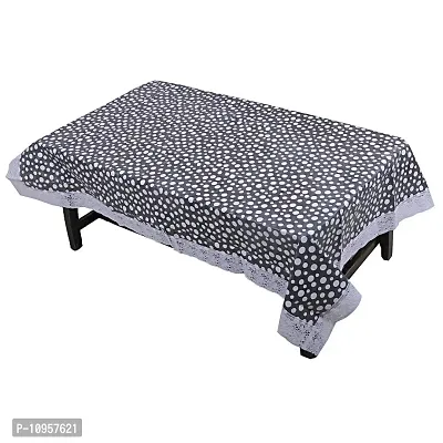 Dasvilla Polka Design 4 Seater PVC Center Table Cover- Black Brown, Size-40x60 inch/4 Seater Rectangular Table Cover-thumb3