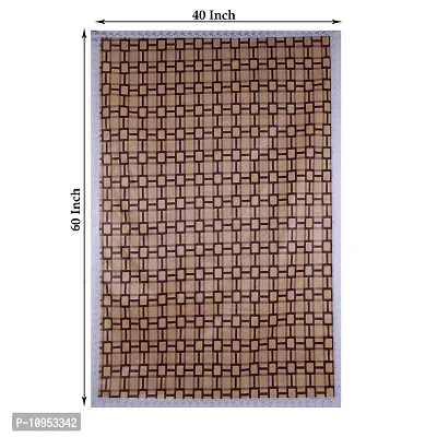 Dasvilla PVC Center Table Cover (40X60 inches,Light Brown) Rectangular Center Table Cover (Brown Box)-thumb3