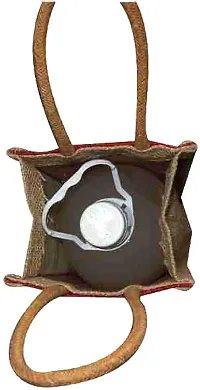 Dasvilla Bags Jute Eco - Friendly Water Bottle Wine Bottle Carry Bag (1.5 L Capacity) (Design 4)-thumb4