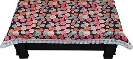 Dasvilla Polka Dots Design PVC 4 Seater Center Table Cover, 40x60 inch Multi Color, Cover for Rectangular Table-thumb2