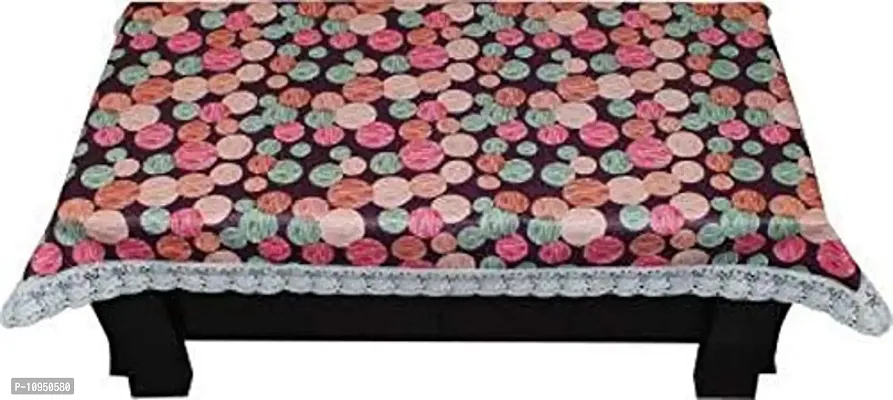 Dasvilla Polka Dots Design PVC 4 Seater Center Table Cover, 40x60 inch Multi Color, Cover for Rectangular Table-thumb3