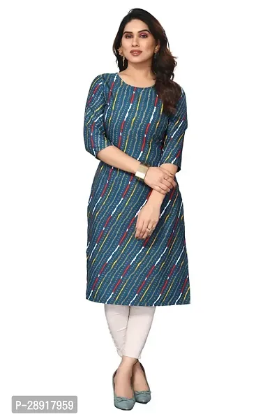 Fancy Crepe Printed Kurtas For Women-thumb0