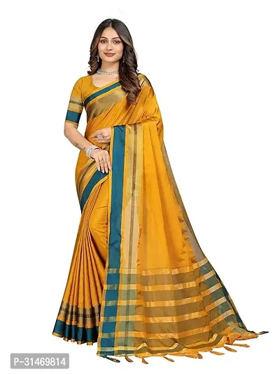 Beautiful Chanderi Silk Saree Without Blouse For Women