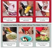 2 in 1 Smart Cutter with Cutting Board Built-in-Use for Quick and Easy Cutting as Food Shears, Vegetable Slicer, Fruit Cutter-thumb1