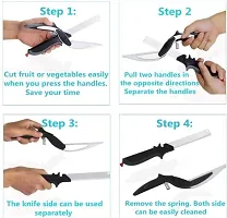 2 in 1 Smart Cutter with Cutting Board Built-in-Use for Quick and Easy Cutting as Food Shears, Vegetable Slicer, Fruit Cutter-thumb2