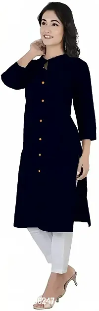 Aziz Textile Women's Rayon Kurti for Women Knee Length, Traditional Festive  Casual Kurta for Women(AT14-BLACK-XS)