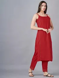 Aziz Textiles Women's Rayon Sleeveless Straight Kurti for Women  Girls-thumb1