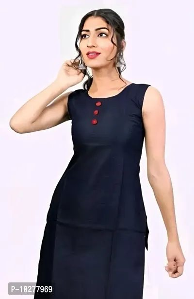 Beautiful Rayon Stitched Sleeveless Kurta for Women