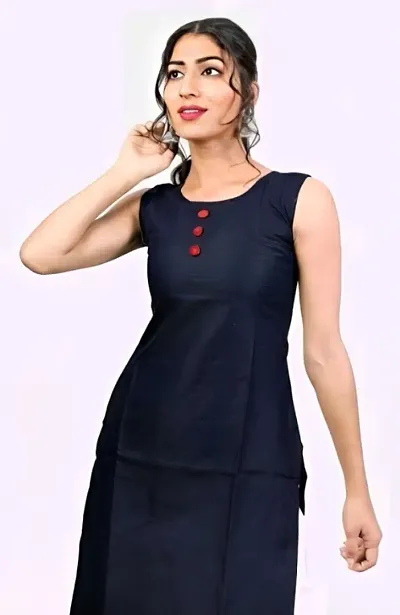 Beautiful Rayon Stitched Sleeveless Kurta for Women