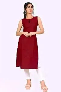 Beautiful Rayon Stitched Sleeveless Kurta for Women-thumb1