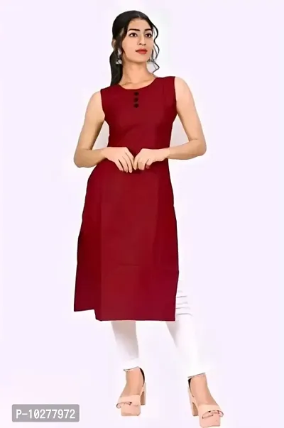 Beautiful Rayon Stitched Sleeveless Kurta for Women-thumb2