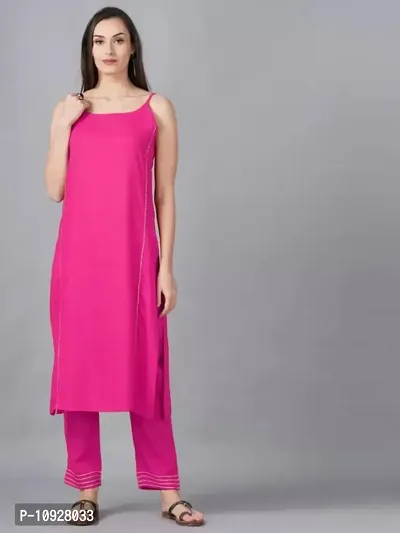 Classic Rayon Solid Kurtis For Womens-thumb0