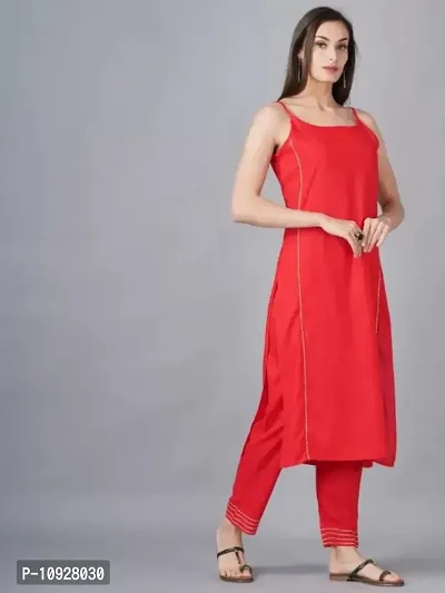 Classic Rayon Solid Kurtis For Womens-thumb2