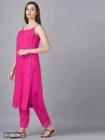 Classic Rayon Solid Kurtis For Womens-thumb2