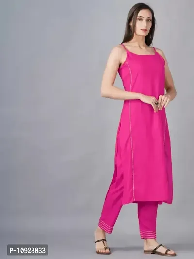 Classic Rayon Solid Kurtis For Womens-thumb4