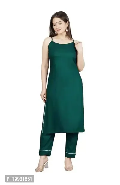 Classic Rayon Solid Kurtis For Womens-thumb0