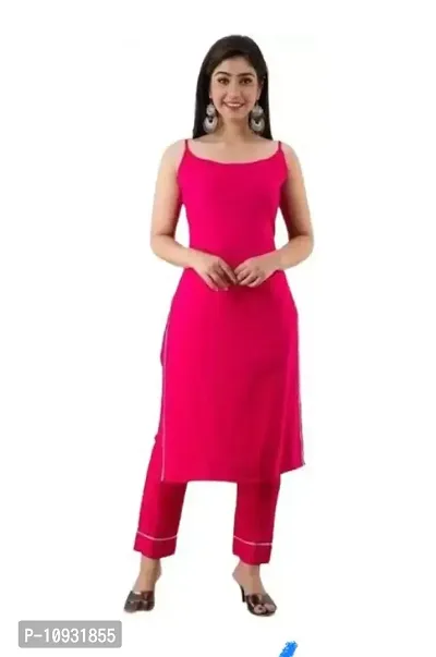 Classic Rayon Solid Kurtis For Womens-thumb0