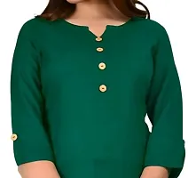 Trendy Rayon Notch Neck Short Kurti-thumb1