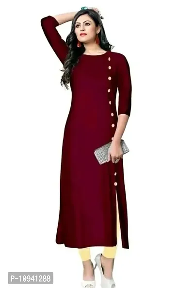 Classic Rayon Solid Kurtis For Womens-thumb0