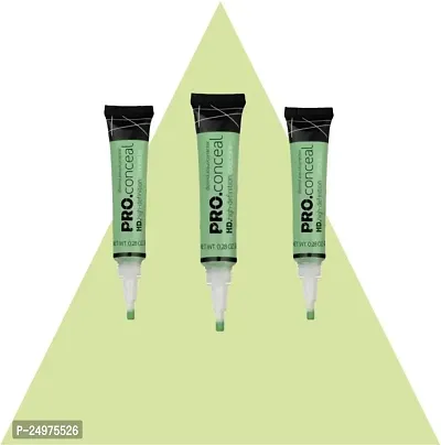 VELORA Pro HD Conceal Cream Corrector Concealer Matte (Pack of 3) 8g each (Green)