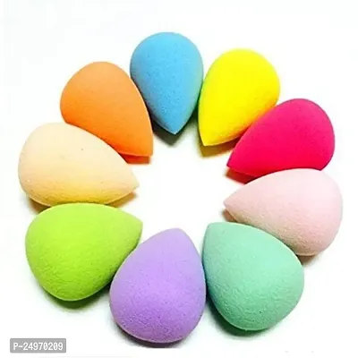 VELORA 6pcs Water Drop Style Beauty Makeup Puff Blending Powder Sponge Powder Puff (Random Colour)-thumb4