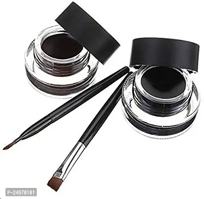 VELORA Long Lasting Gel Eyeliner, Black and Brown | 2 in One Gel Eye Liner/kajal Black  Brown 24 Hr Long Lasting Gel Eyeliner-thumb2