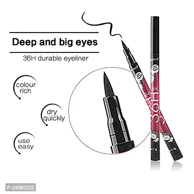 VELORA 36H Precision Liquid Waterproof Lash Eyeliner Pencil/Eye Liner, Water Resistant, Long-Lasting (Black) color pack of 6-thumb2