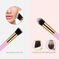 VELORA Makeup Brush Set, 10pcs Premium Synthetic Makeup Brushes, Soft and non-shedding, Foundation, Blending, Face Powder, Eyeshadow, Makeup Combo brush kit (Pink)-thumb2