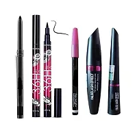 VELORA Kajal,3in1Combo set,36h Eyeliner,Curler,Set of 7Brushes,Makeup kit,Foldable l Dryer (9 Items in the set)-thumb4