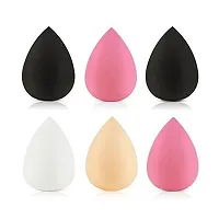 VELORA 6pcs Water Drop Style Beauty Makeup Puff Blending Powder Sponge Powder Puff (Random Colour)-thumb4