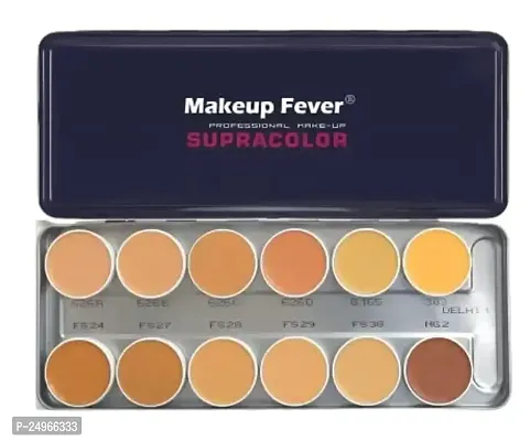 VELORA Foundation Palette 12 Color Foundation (Multicolor, 40 g)