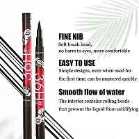 VELORA 36H Precision Liquid Waterproof Lash Eyeliner Pencil/Eye Liner, Water Resistant, Long-Lasting (Black) color pack of 6-thumb3