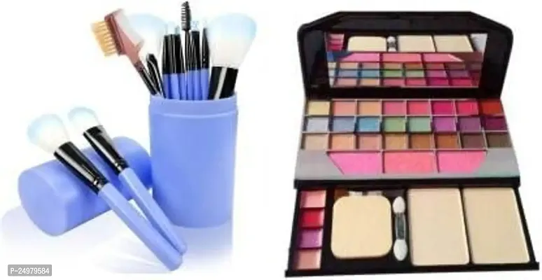 VELORA Makeup Brush Set with Storage Box (Pack of 12) with eyeshadow(13 Items in the set)