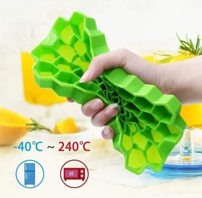 Ice Cube Tray Silicone, Ice Trays for Freezer with Lid (BPA Free), Flexible  & Easy-Release Honeycomb Ice Cube Trays Molds for Cocktail Whiskey, Drinks,  Baby Food 